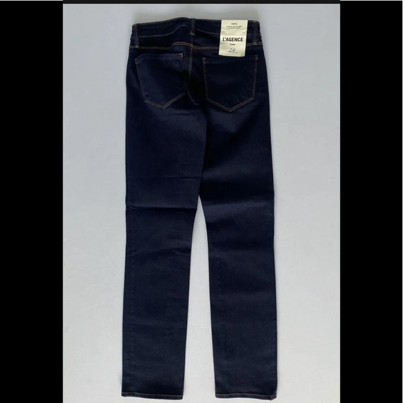 L'AGENCE Coco Mid-Rise Slim Straight Leg Jean Dark Wash 24 25 28 30 31 NWT - Picture 5 of 7